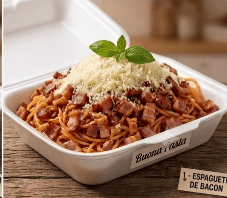 Espaguetis de bacon