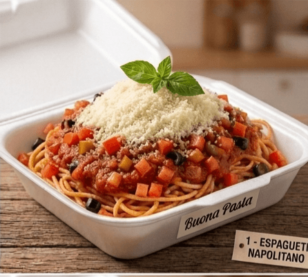 Espaguetis napolitano