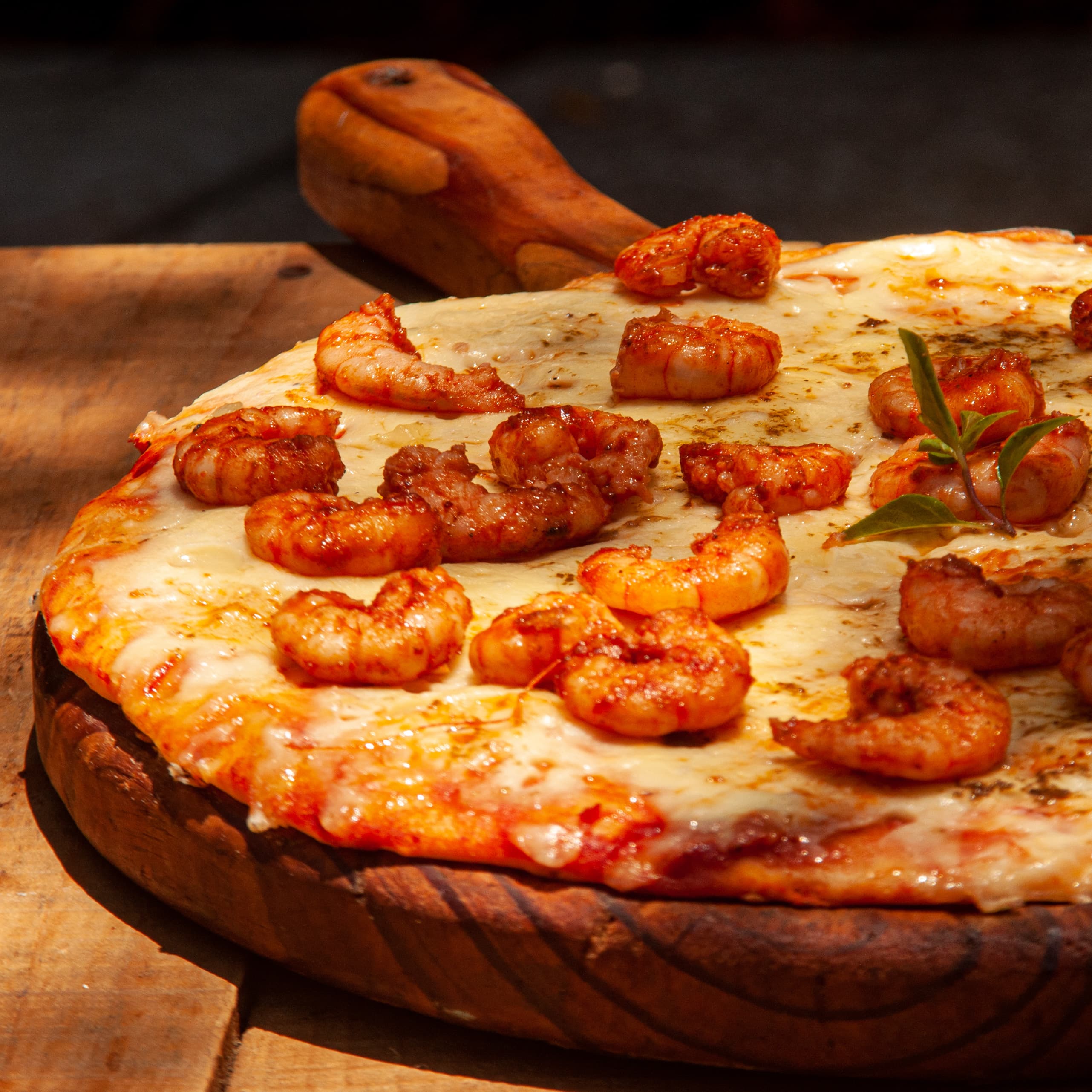 Pizza con Camarones