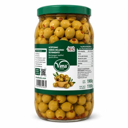 Aceitunas rellena con pimienta grande