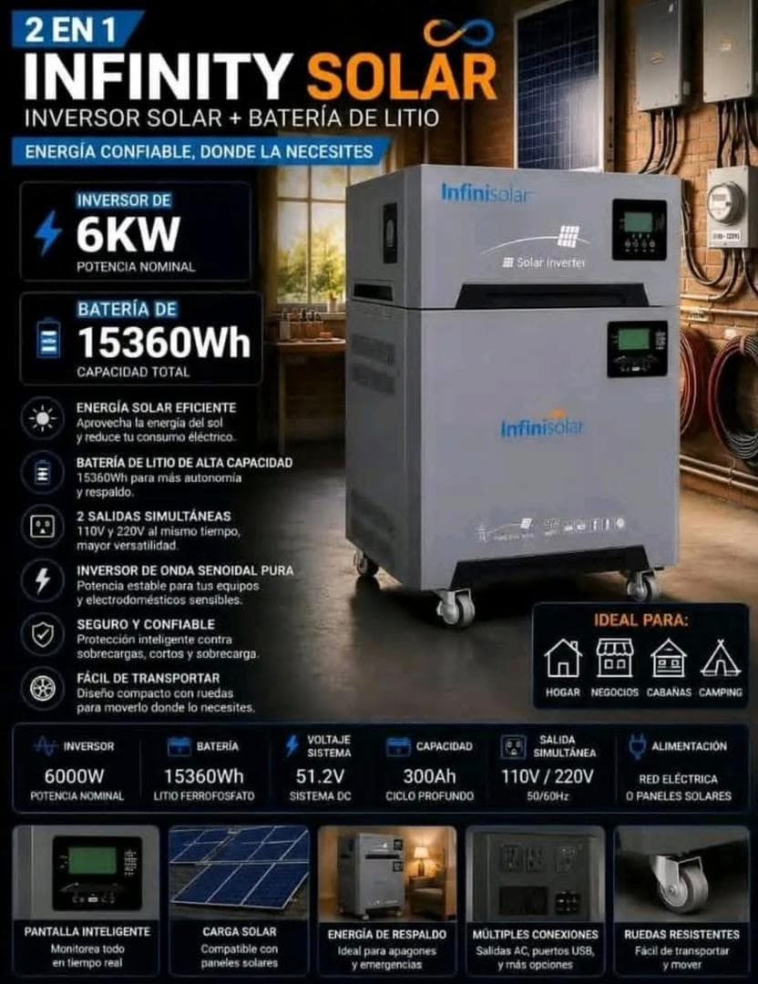 Inversor Solar + Batería de Litio