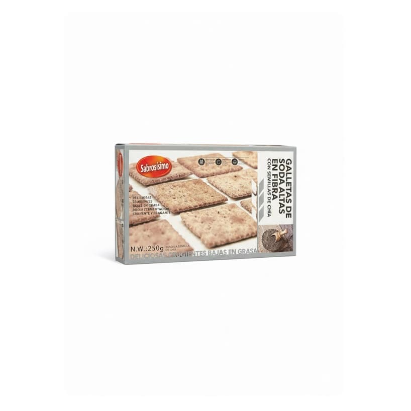 Galletas de Soda de grano negro de semilla de chía (250gr)